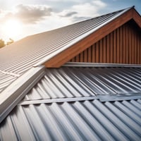 Image of a sheetmetal roof finish on a home